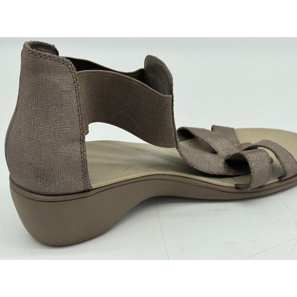 Bass Go-To Comfort Women Sandals Size 10M Taupe Open Toe Party Casual Block Heel - Picture 10 of 14